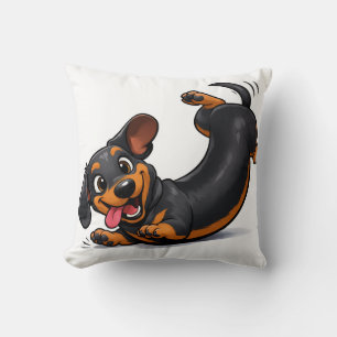 Coussin Chien teckel joueur