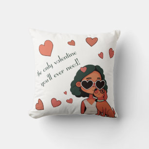 Coussin Chien Valentine