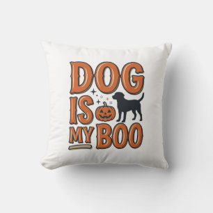 Coussin Chien Vintage Est Mon Boo Halloween Conception de