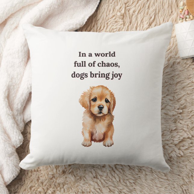 Coussin Chiens Apportent Joy Puppy (Couverture)