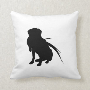 Coussin Chiens d'amour de silhouette de labrador retriever