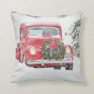 Coussin Chiens dans un camion