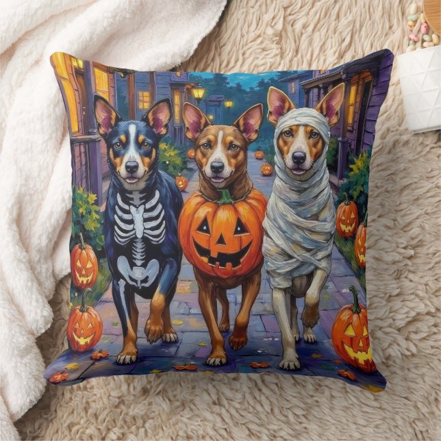 Coussin Chiens de berger australiens demandant des friandi (Couverture)