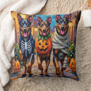 Coussin Chiens de berger belges Trick-or-Treating Hallowee
