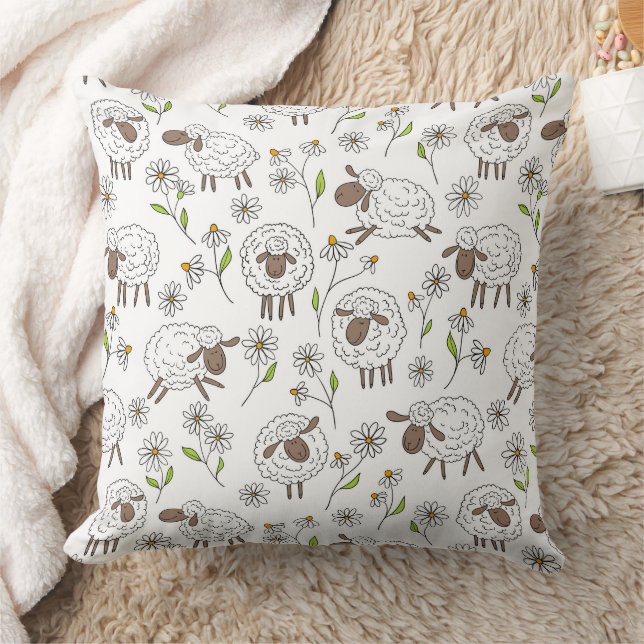 Coussin Chiens de comptage sur blanc (Couverture)