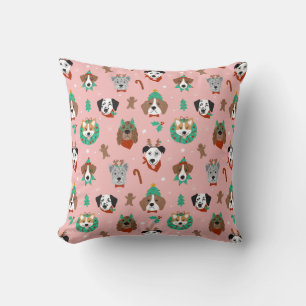 Coussin Chiens de Noël en Accessoires de vacances Motif