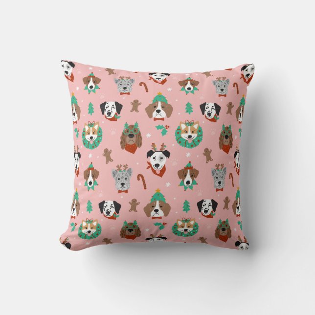 Coussin Chiens de Noël en Accessoires de vacances Motif (Recto)