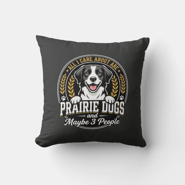 Coussin Chiens de Prairie Peut-être 3 Personnes Design (Recto)