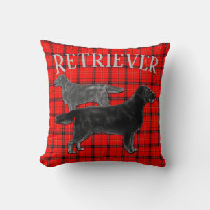 Coussin Chiens De Récupération Sur Plaid