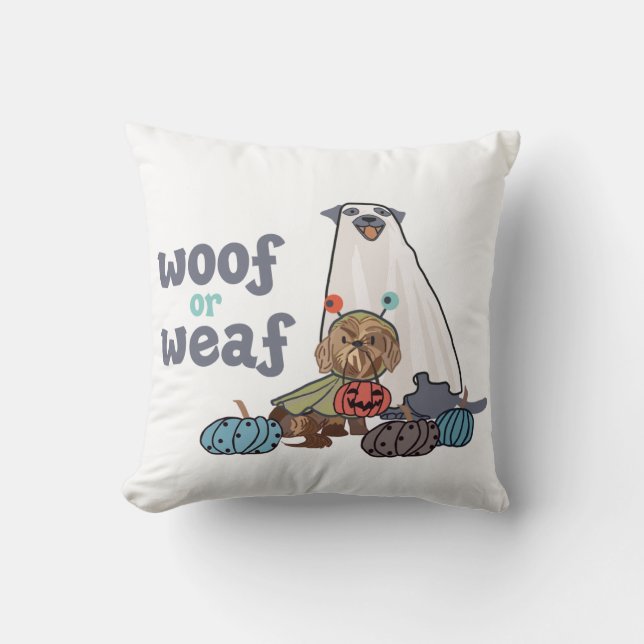 Coussin Chiens d'Halloween (Recto)