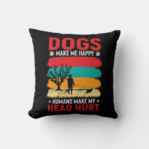 Coussin Chiens et Humours humains