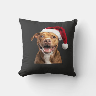 Coussin Chiens heureux à Noël Drôles de chiens T-Shirt Cla