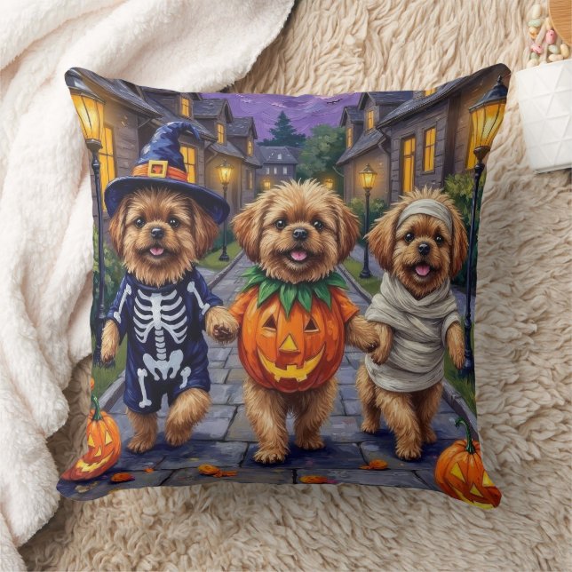Coussin Chiens Pekingese Trick or Treating Halloween Costu (Couverture)