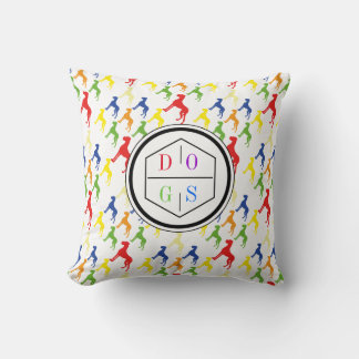 Coussin Chiens Rainbow