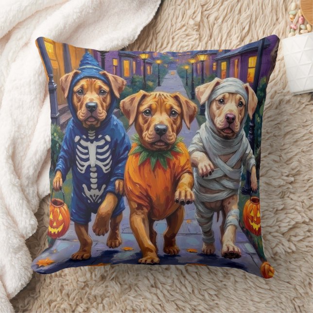 Coussin Chiens Shar Pei Trick-or-Treating Costumes d'Hallo (Couverture)