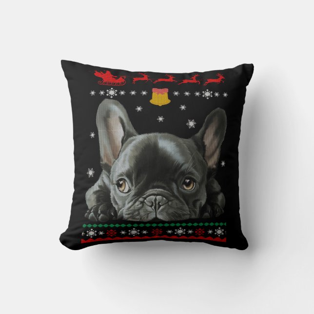 Coussin Chiffre de taureau français | Joyeux Noël avec Fre (Recto)