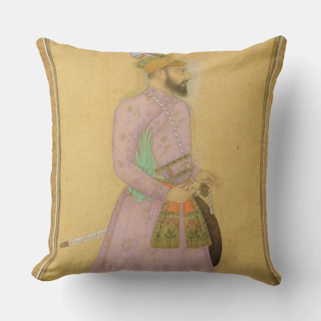 Coussin Chiffre debout d'un prince de Mughal, du petit (Recto)