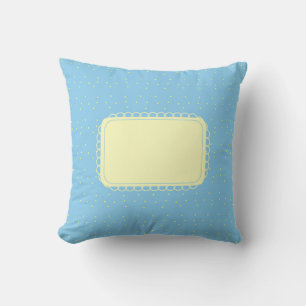 Coussin Chiffres Bébé Bleu et Jaune