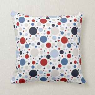 Coussin Chiffres Chic Rouge Blanc Et Bleu   4 JUILLET