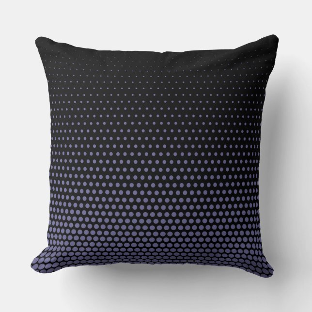 Coussin Chiffres Techno gris bleu foncé Noir moderne (Recto)