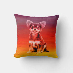 Coussin Chihuahua Chien Assis Sur La Plage