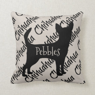 Coussin Chihuahua Chien personnalisé Silhouette