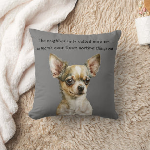 Coussin Chihuahua drôle