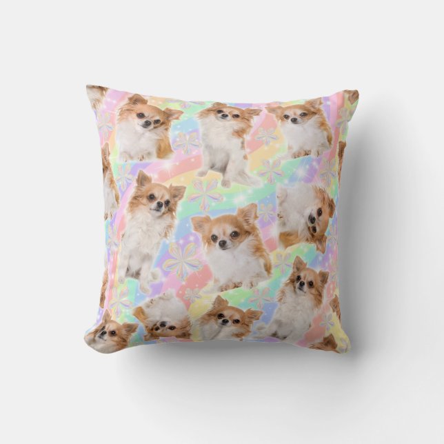 Coussin Chihuahua Floral (Recto)