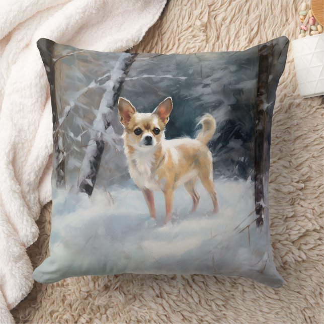 Coussin Chihuahua Laisser neiger Noël (Couverture)