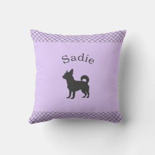 Coussin Chihuahua Lavande Pastel   Personnalisé Correspond