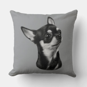 Coussin Chihuahua peint à la main