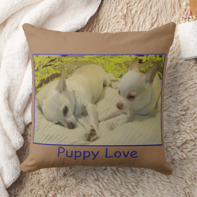 Coussin Chihuahua Puppy Love Jeu d'oreiller (Couverture)