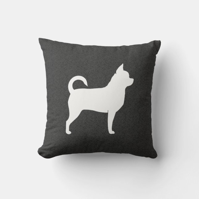 Coussin Chihuahua Silhouette (Recto)