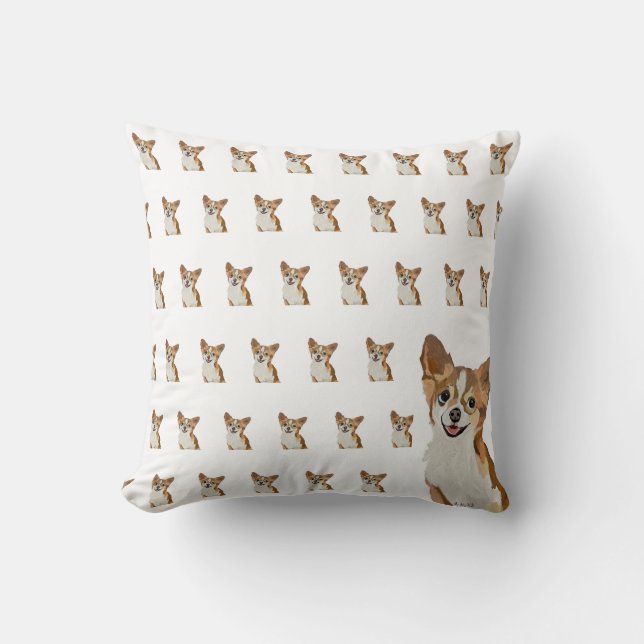 Coussin Chihuahuas Smile Motif Vintage (Recto)