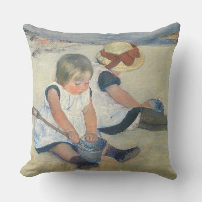 Coussin Children Playing on the Beach (Recto)