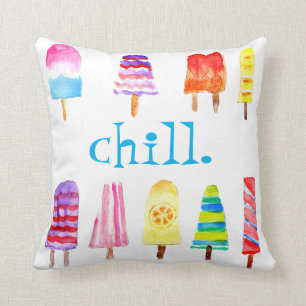 Coussin Chill Pill Aquarelle Popsicle Relaxation