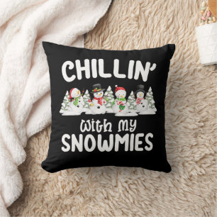 Coussin Chillat avec mes neiges Snowman Noël