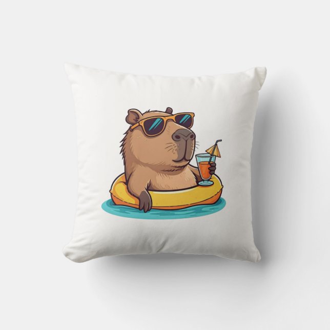 Coussin Chillin' Capybara (Recto)
