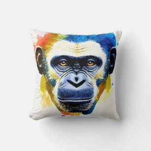 Coussin Chimpanzé Ape Nature sauvage Couleur de l'animal D