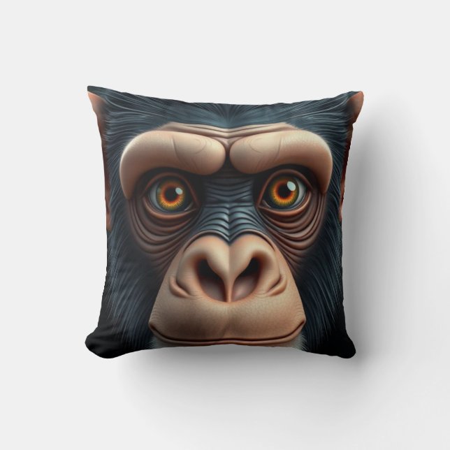 Coussin Chimpanzé fou mignon (Recto)