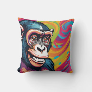 Coussin Chimpanzé fou mignon