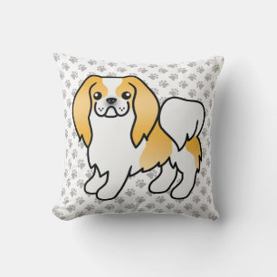 Coussin Chin Japonais Lemon et Blanc Dessin Animé Chien &