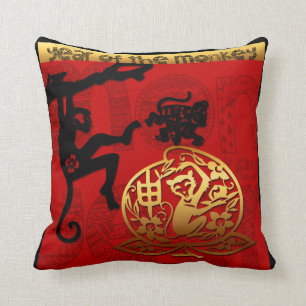 Coussin chinois d'anniversaire de zodiaque d'année