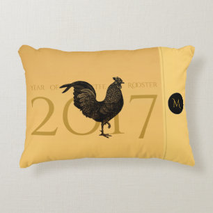 Coussin chinois de la nouvelle année 2017 de coq