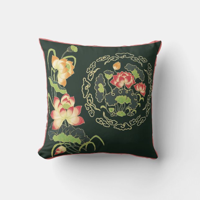 Coussin chinois Lotus Flower (Recto)