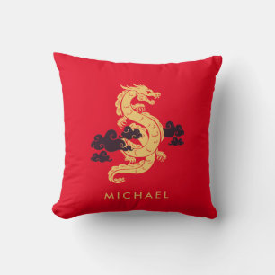 Coussin Chinois Lunar New Year Dragon 2024 Personnalisé