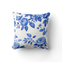 Chinoiserie Blue Willow et White Accent Pillo