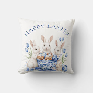 Coussin Chinoiserie de Bunny de Pâques