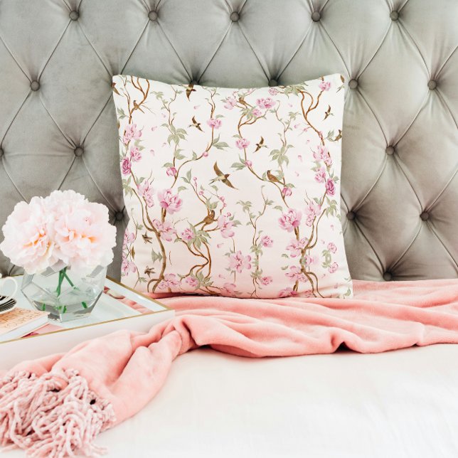 Coussin Chinoiserie Florale Vintage (Créateur téléchargé)