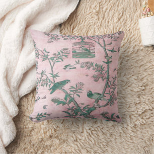 Coussin Chinoiserie rose